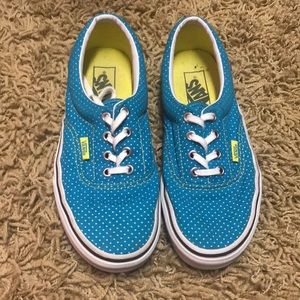 Blue Vans with Yellow Polka-Dot